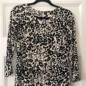 J.Crew Snow Leopard Silk Dress